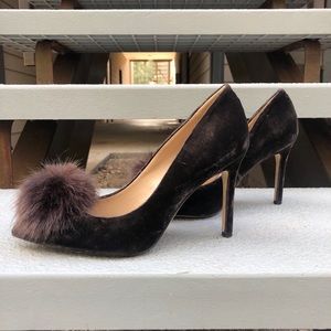 Sam Edelman Fur Pom Pom Pumps